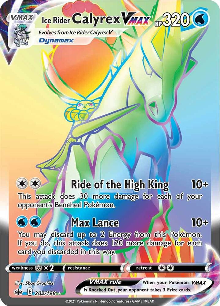 Ice Rider Calyrex VMAX (Secret) | SWSH06: Chilling Reign #202/198