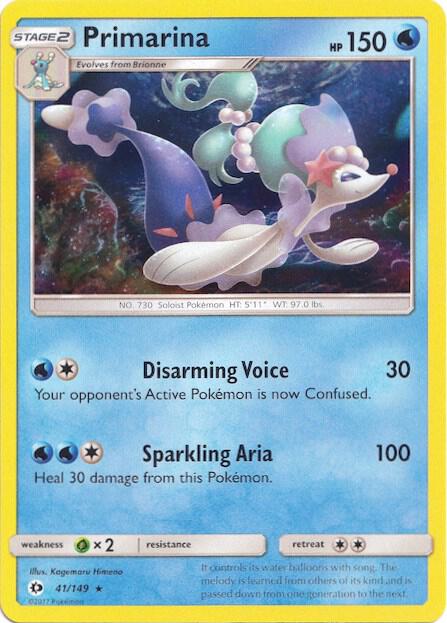 Primarina - 41/149 (Water Web Holo) | Miscellaneous Cards & Products #041/149