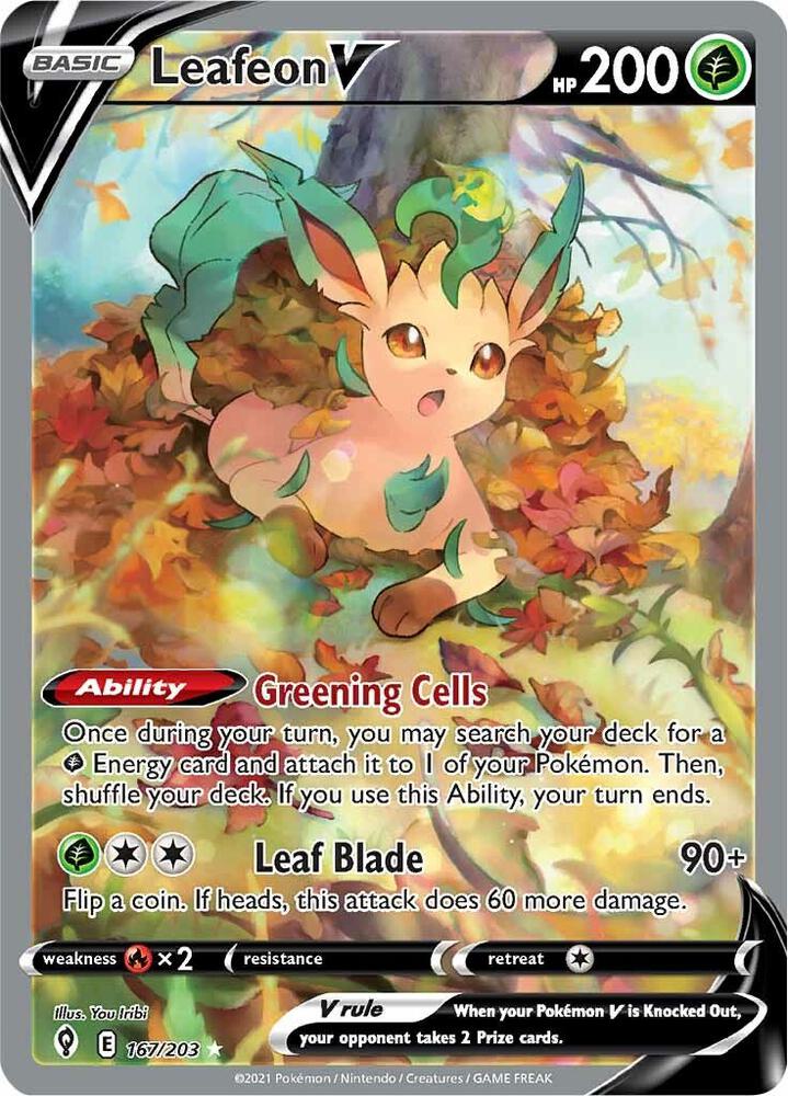 Leafeon V (Alternate Full Art) | SWSH07: Evolving Skies #167/203