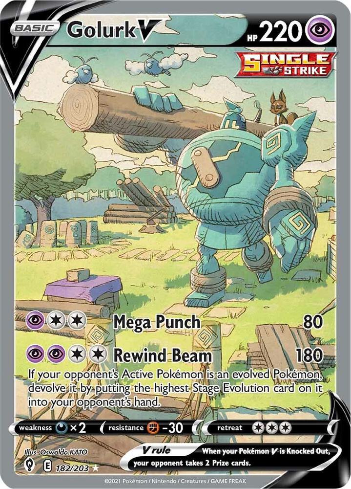 Golurk V (Alternate Full Art) | SWSH07: Evolving Skies #182/203