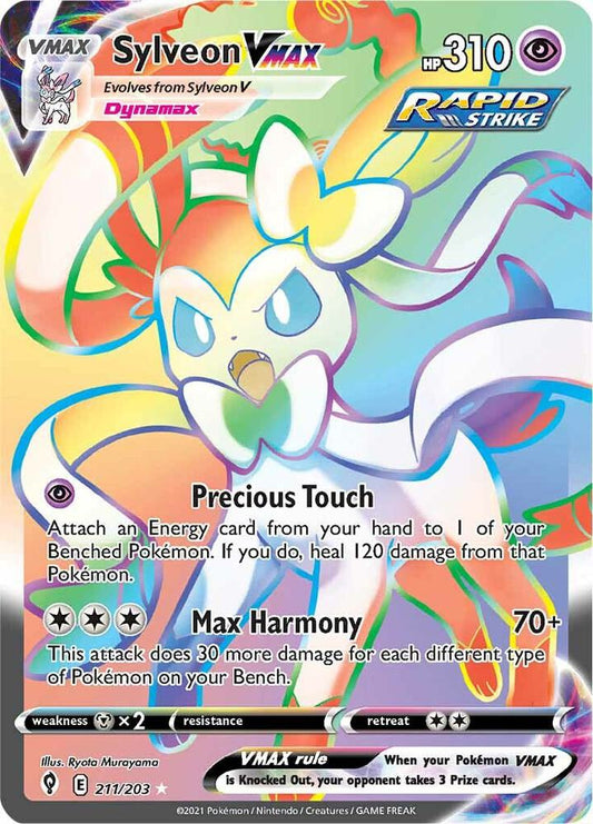 Sylveon VMAX (Secret) | SWSH07: Evolving Skies #211/203