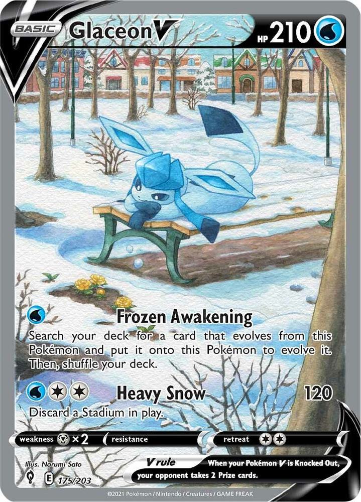 Glaceon V (Alternate Full Art) | SWSH07: Evolving Skies #175/203