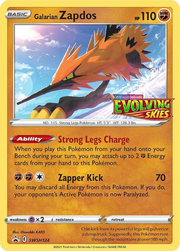 Galarian Zapdos - SWSH124 (Prerelease) | SWSH: Sword & Shield Promo Cards #SWSH124