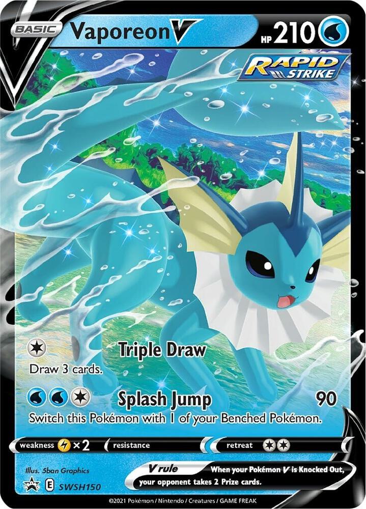 Vaporeon V - SWSH150 | SWSH: Sword & Shield Promo Cards #SWSH150