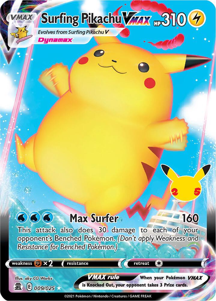 Surfing Pikachu VMAX | Celebrations #009/025