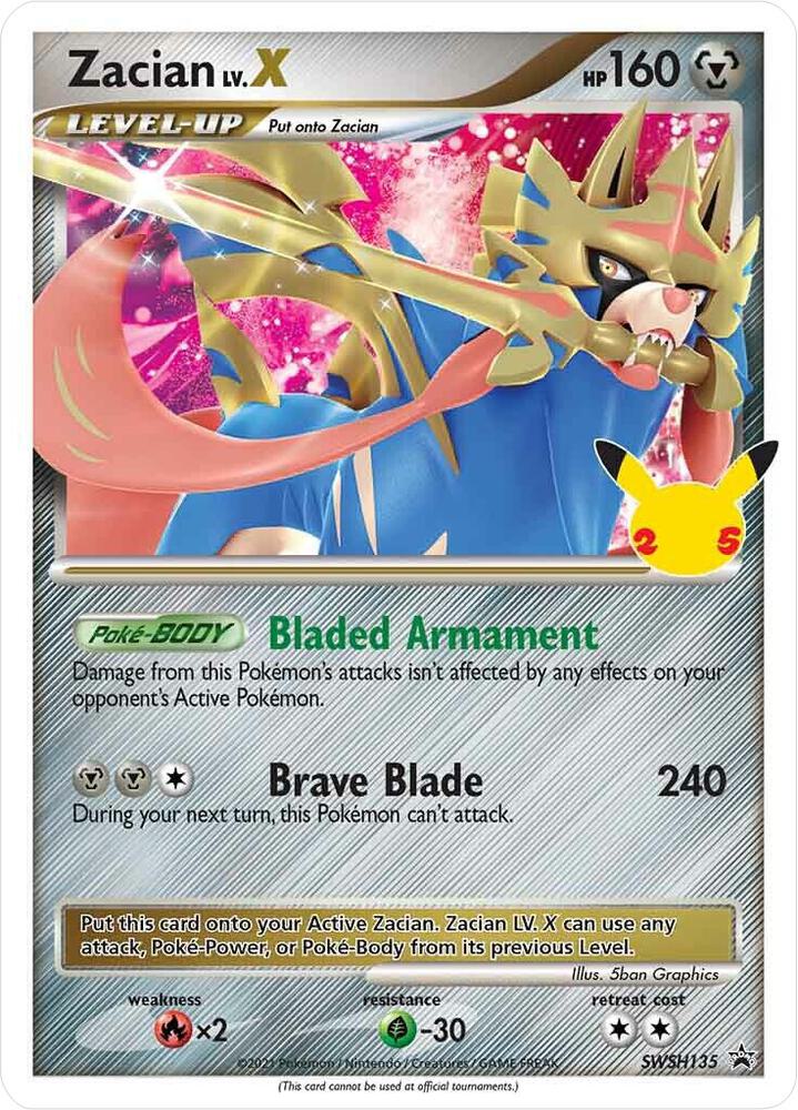 Zacian LV. X - SWSH135 | SWSH: Sword & Shield Promo Cards #SWSH135