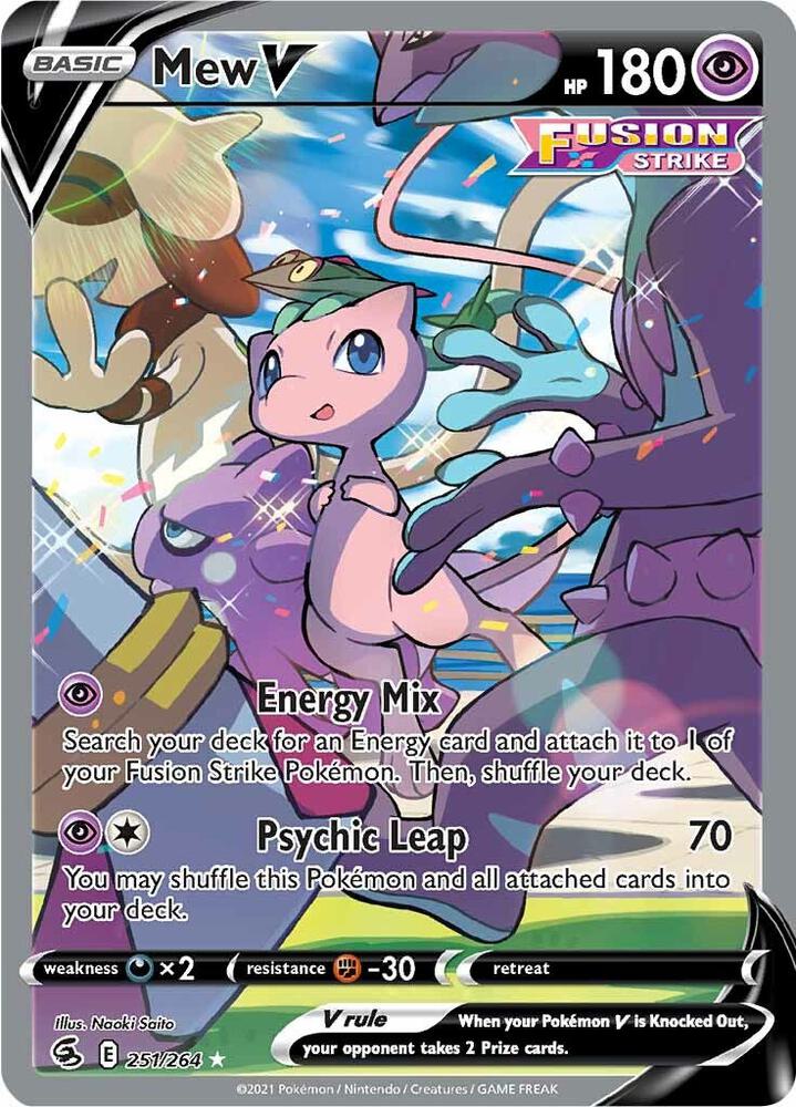 Mew V (Alternate Full Art) | SWSH08: Fusion Strike #251/264