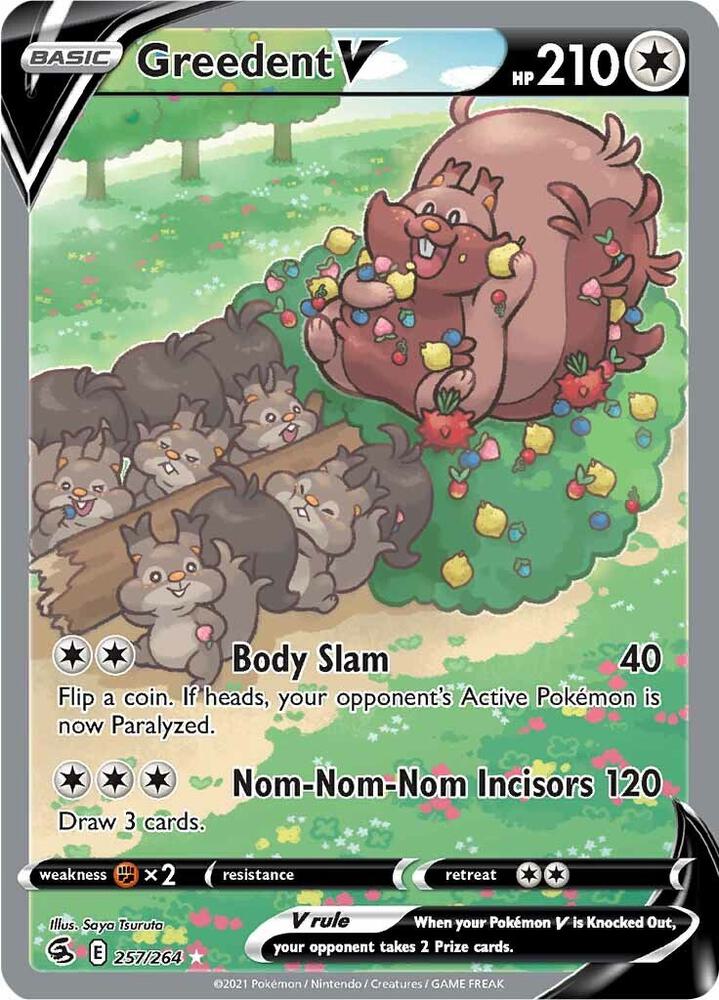 Greedent V (Alternate Full Art) | SWSH08: Fusion Strike #257/264