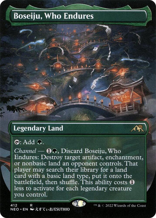 Boseiju, Who Endures (Borderless) | Kamigawa: Neon Dynasty #412