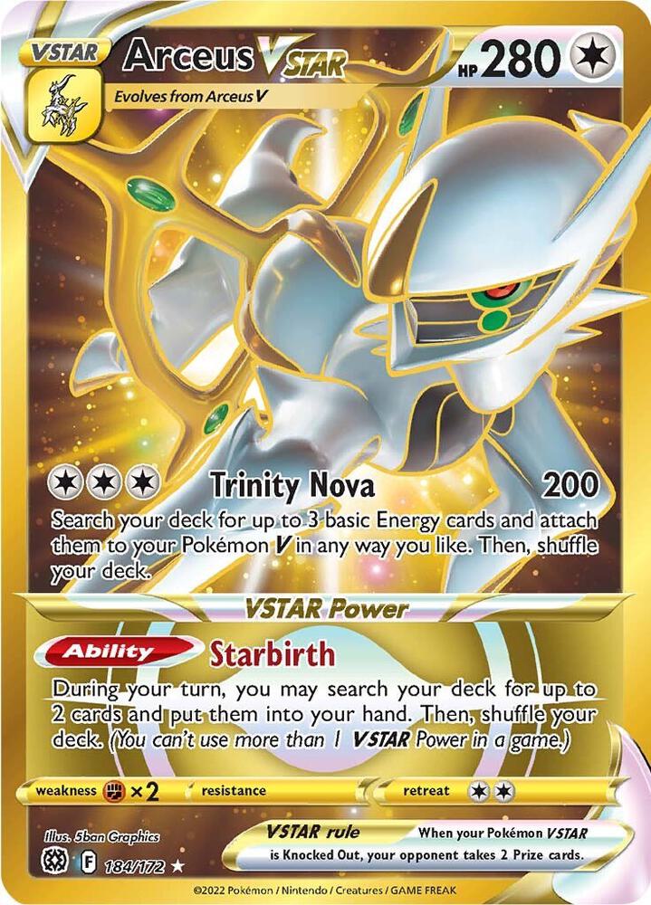 Arceus VSTAR (Secret) (184) | SWSH09: Brilliant Stars #184/172