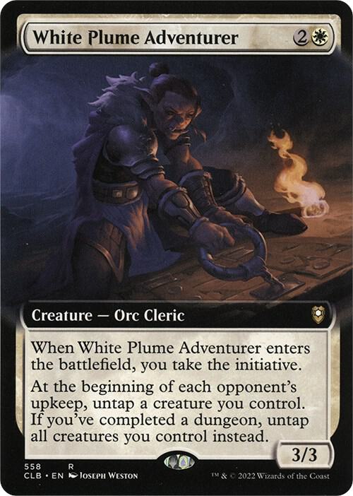White Plume Adventurer (Extended Art) | Commander Legends: Battle for Baldur's Gate #558