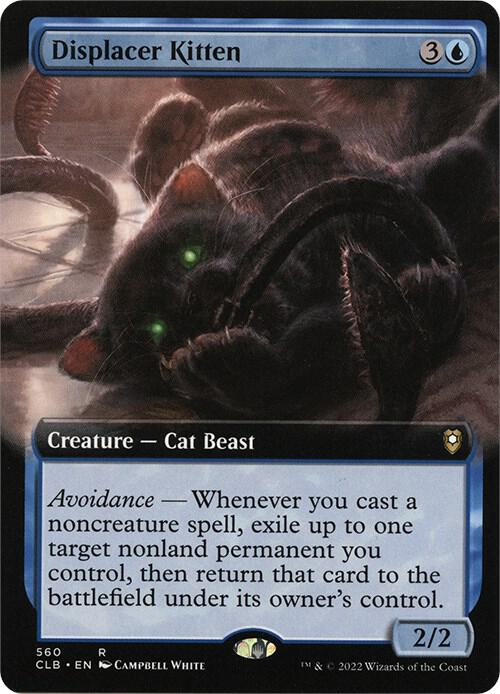 Displacer Kitten (Extended Art) | Commander Legends: Battle for Baldur's Gate #560