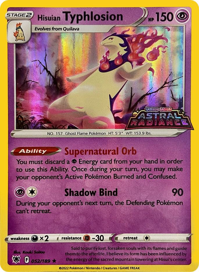 Hisuian Typhlosion - 052/189 (GameStop Exclusive) | Miscellaneous Cards & Products #052/189