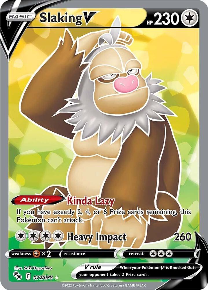 Slaking V (Full Art) | Pokemon GO #077/078