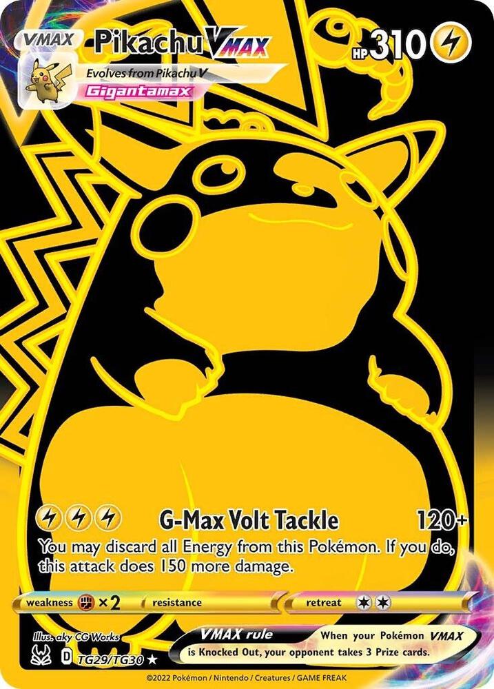 Pikachu VMAX (Secret) | SWSH11: Lost Origin Trainer Gallery #TG29/TG30