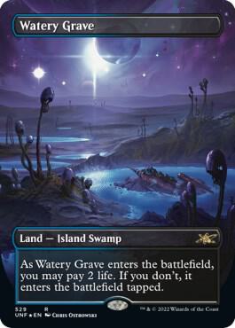 Watery Grave (Borderless) (Galaxy Foil) | Unfinity #529
