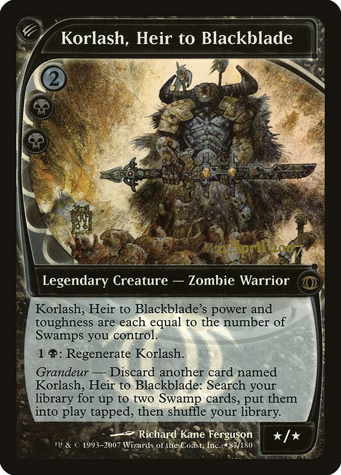 Korlash, Heir to Blackblade | Prerelease Cards #87