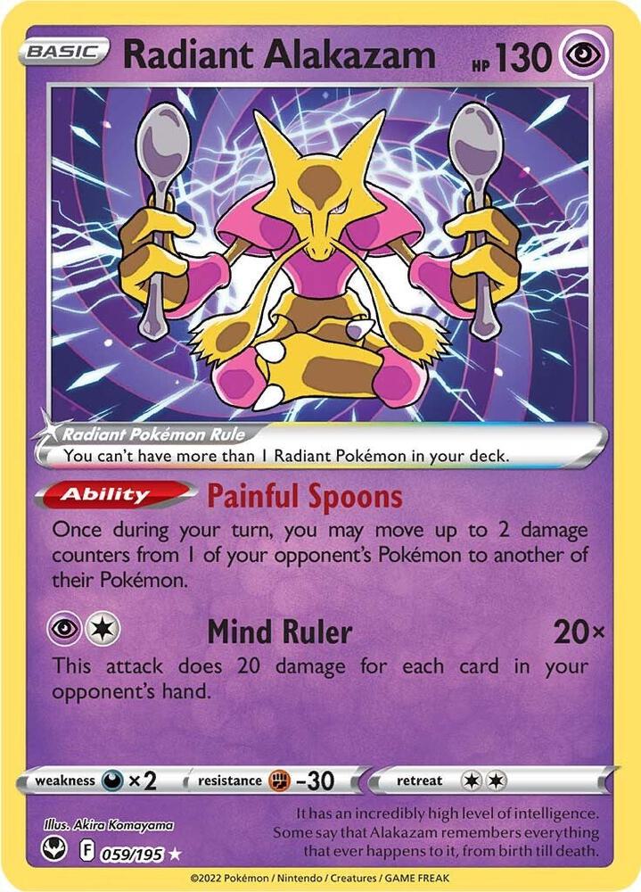 Radiant Alakazam | SWSH12: Silver Tempest #059/195