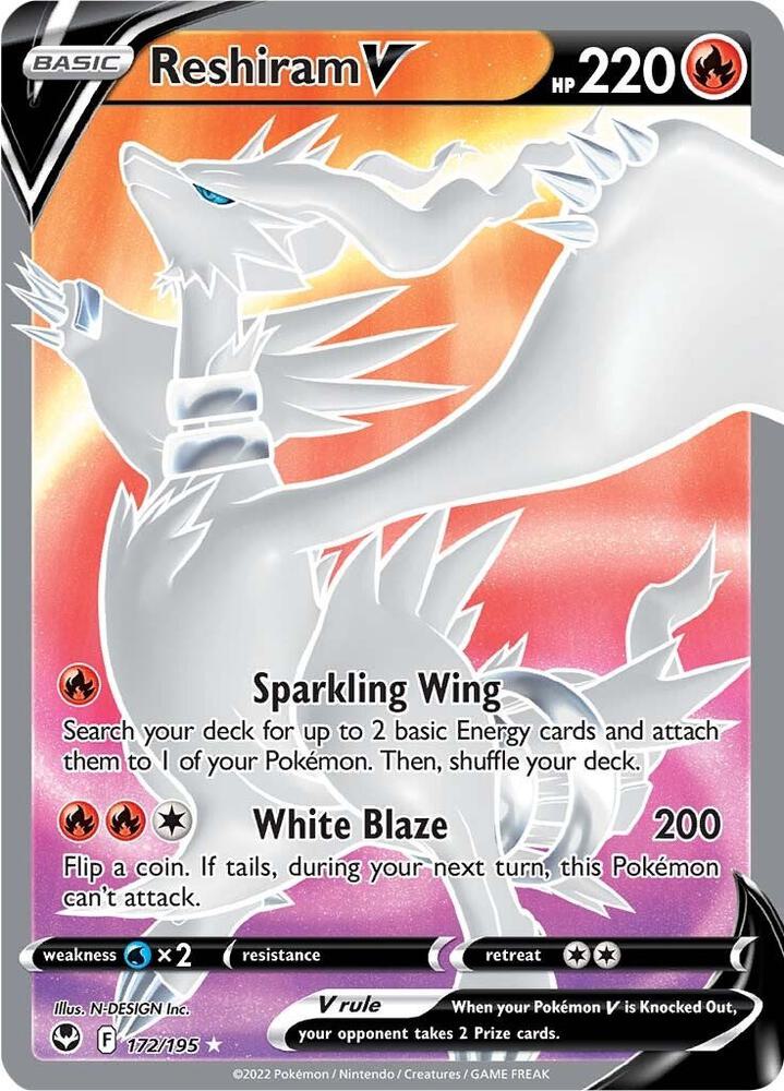 Reshiram V (Full Art) | SWSH12: Silver Tempest #172/195