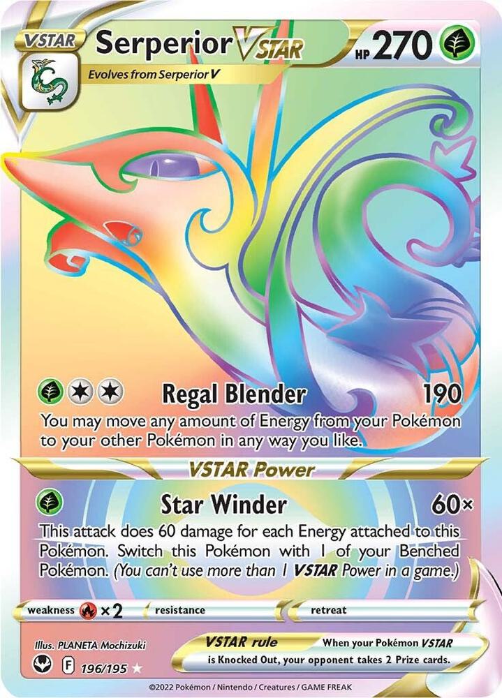 Serperior VSTAR (Secret) | SWSH12: Silver Tempest #196/195