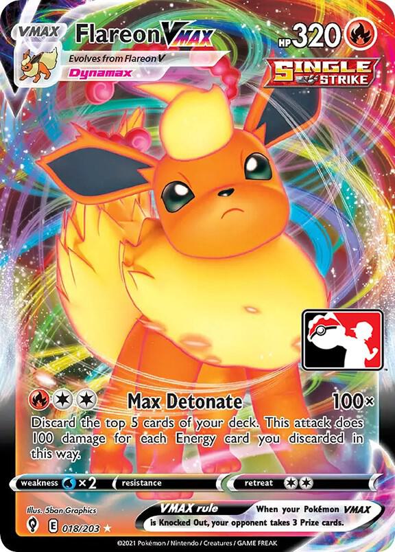 Flareon VMAX | Prize Pack Series Cards #018/203