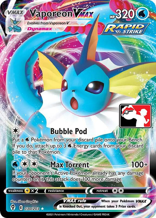 Vaporeon VMAX | Prize Pack Series Cards #030/203