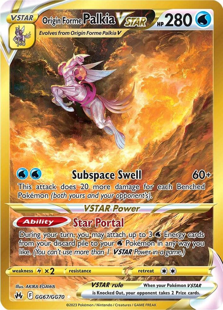 Origin Forme Palkia VSTAR (Secret) | Crown Zenith: Galarian Gallery #GG67/GG70