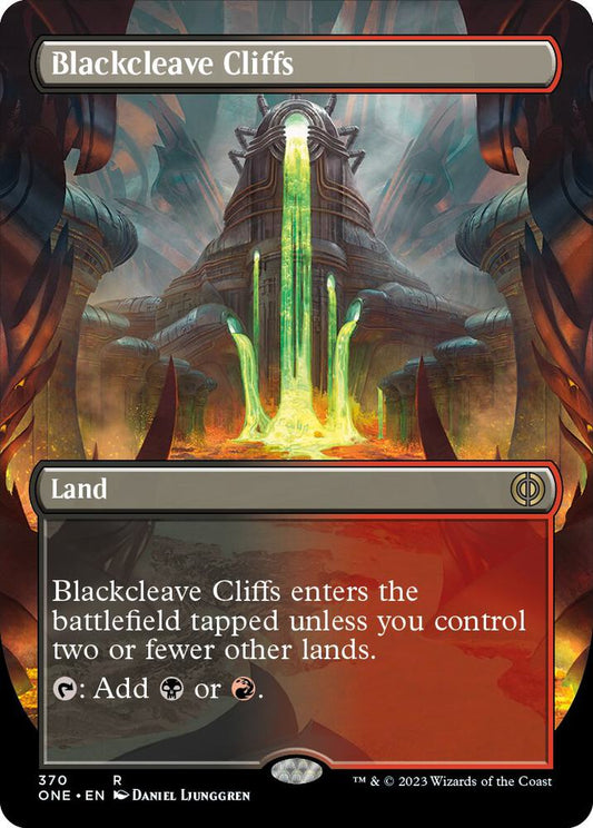 Blackcleave Cliffs (Borderless) | Phyrexia: All Will Be One #370