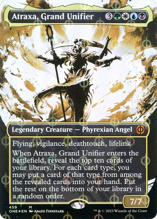 Atraxa, Grand Unifier (Showcase) (Step-and-Compleat Foil) | Phyrexia: All Will Be One #459