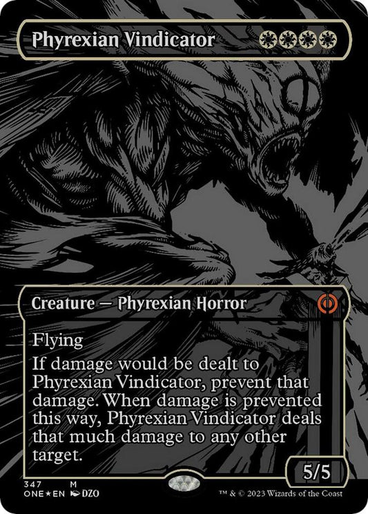 Phyrexian Vindicator (Oil Slick Raised Foil) | Phyrexia: All Will Be One #347