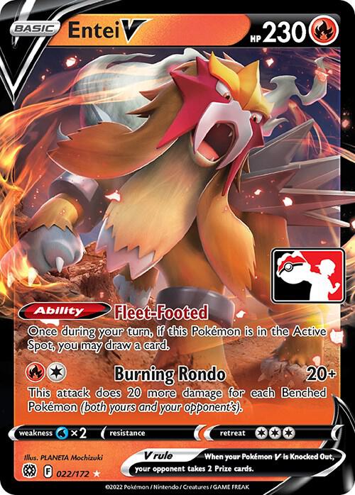 Entei V - 022/172 | Prize Pack Series Cards #022/172