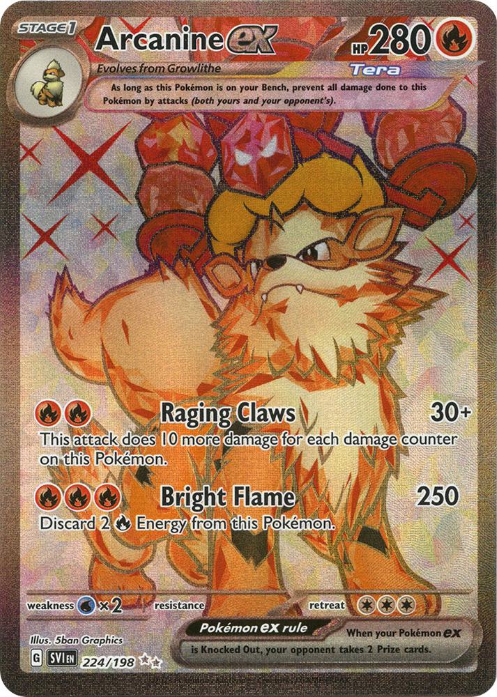 Arcanine ex - 224/198 | SV01: Scarlet & Violet Base Set #224/198