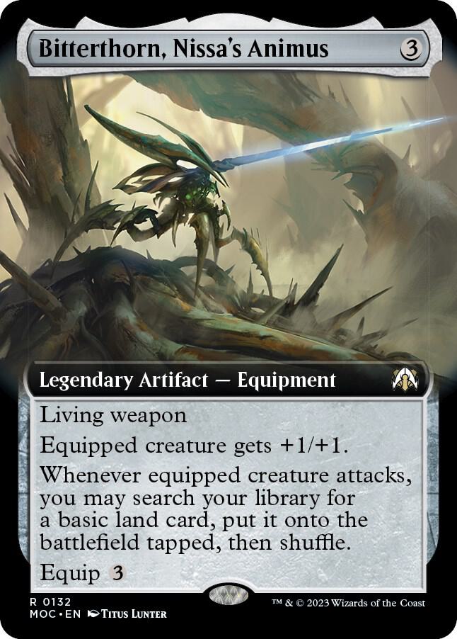 Bitterthorn, Nissa's Animus (Extended Art) | Commander: March of the Machine #132