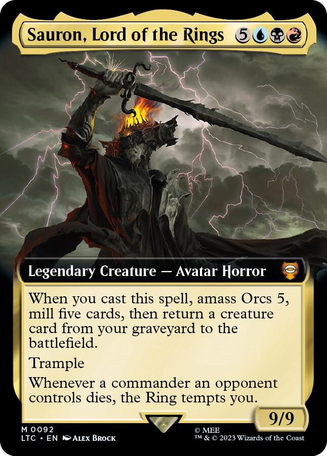 Sauron, Lord of the Rings (Extended Art) | Commander: The Lord of the Rings: Tales of Middle-earth #92