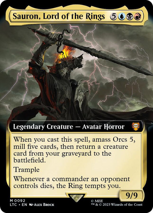 Sauron, Lord of the Rings (Extended Art) | Commander: The Lord of the Rings: Tales of Middle-earth #92