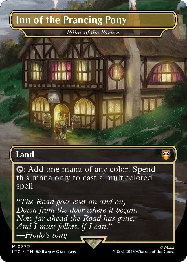 Inn of the Prancing Pony - Pillar of the Paruns (Borderless) | Commander: The Lord of the Rings: Tales of Middle-earth #372