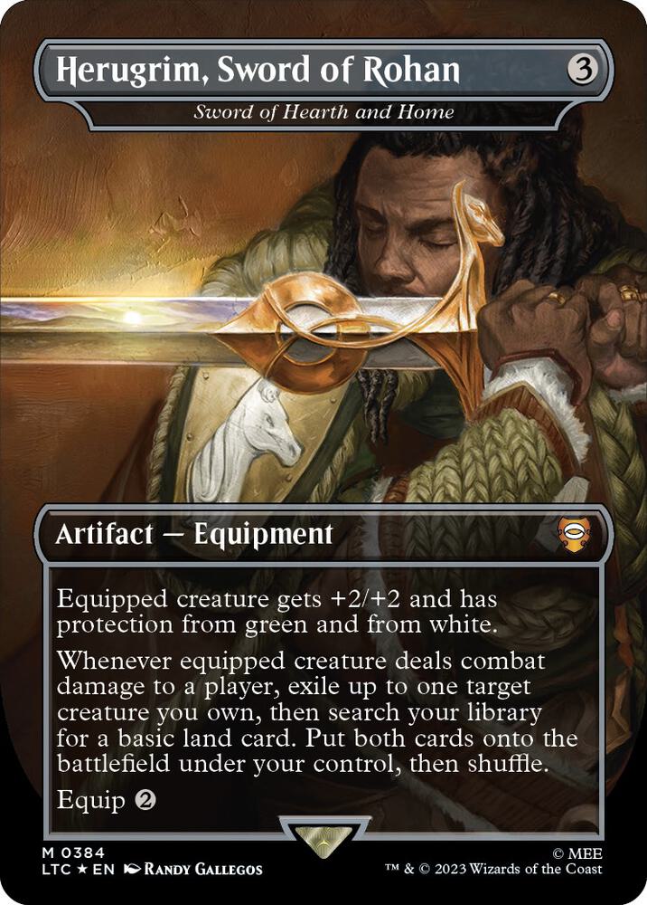 Herugrim, Sword of Rohan - Sword of Hearth and Home (Surge Foil) | Commander: The Lord of the Rings: Tales of Middle-earth #384
