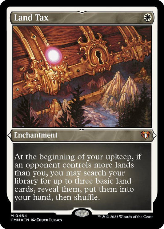 Land Tax (Foil Etched) | Commander Masters #464