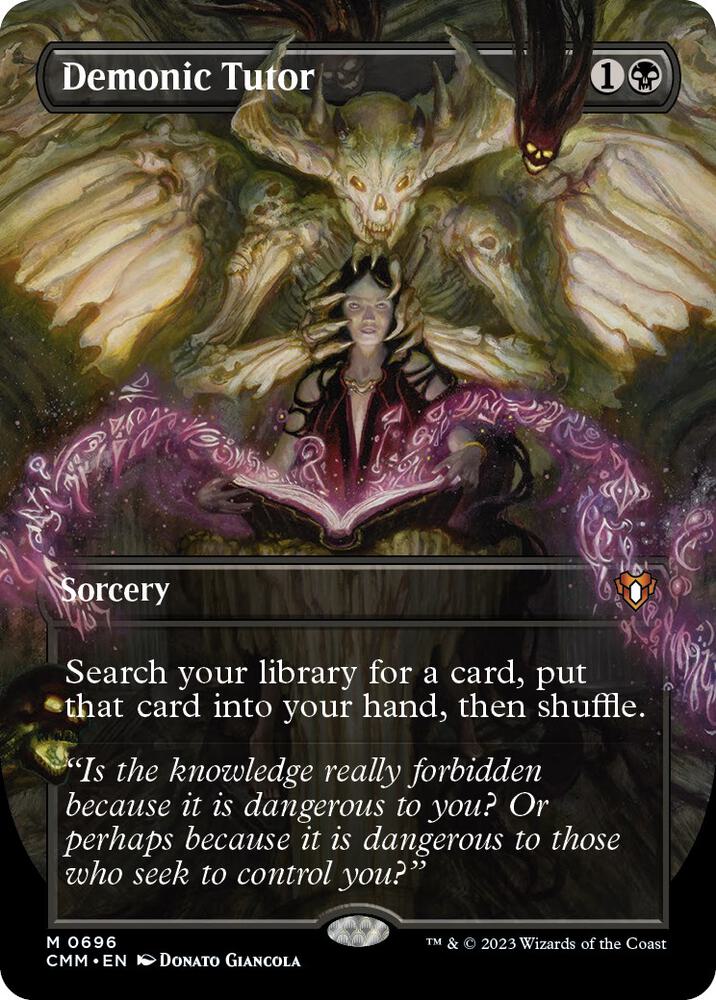 Demonic Tutor (Borderless) | Commander Masters #696