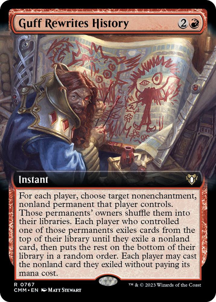 Guff Rewrites History (Extended Art) | Commander Masters #767