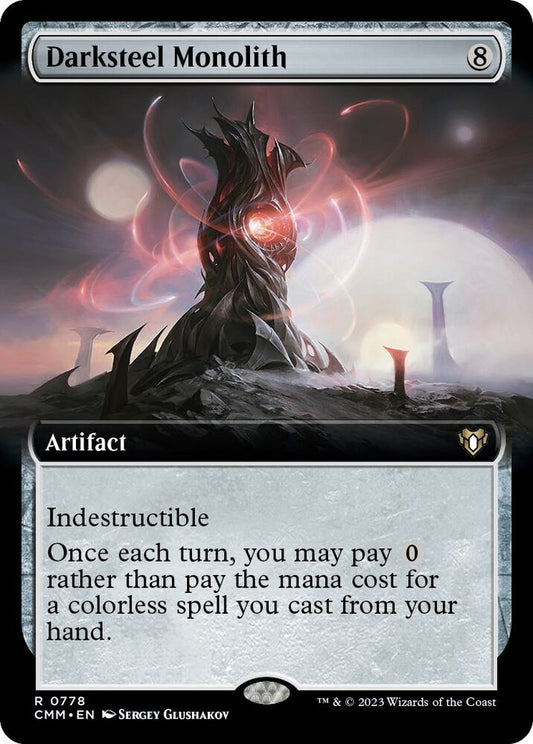 Darksteel Monolith (Extended Art) | Commander Masters #778