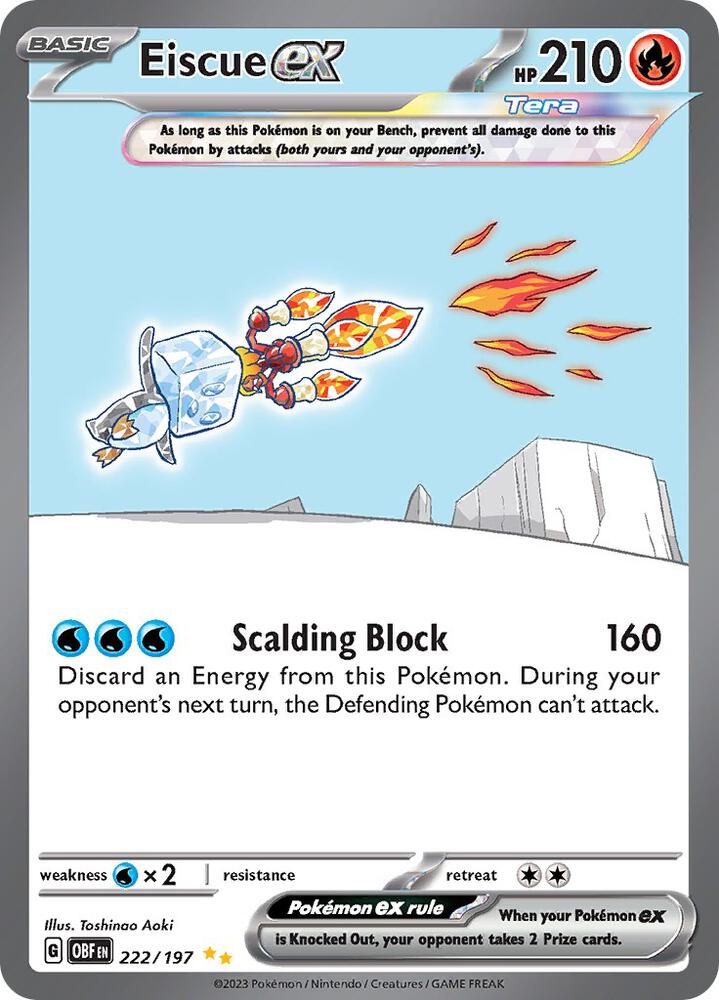 Eiscue ex - 222/197 | SV03: Obsidian Flames #222/197