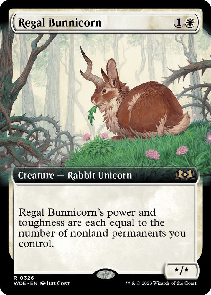 Regal Bunnicorn (Extended Art) | Wilds of Eldraine #326