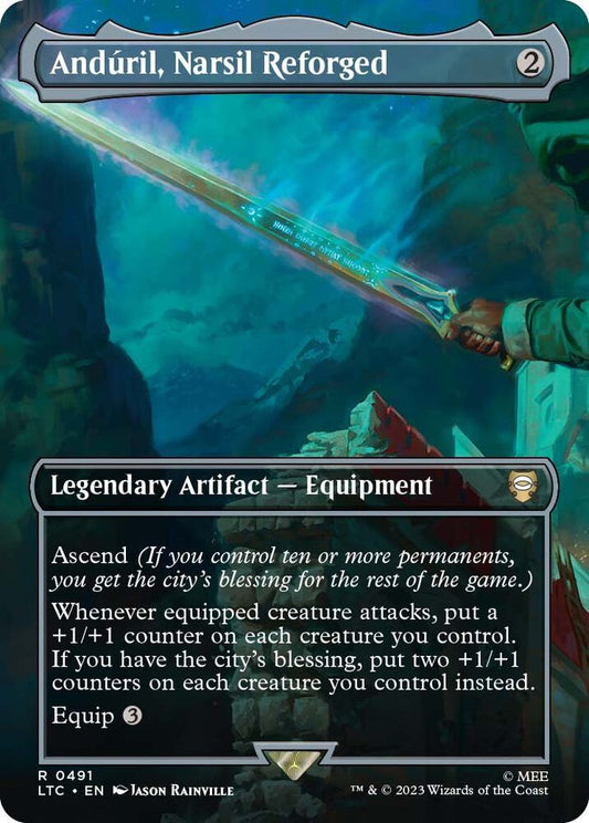Anduril, Narsil Reforged (Borderless) | Commander: The Lord of the Rings: Tales of Middle-earth #491