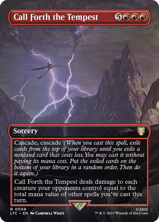 Call Forth the Tempest (Borderless) | Commander: The Lord of the Rings: Tales of Middle-earth #509