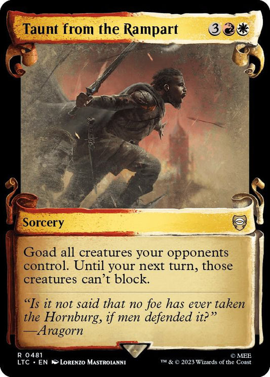 Taunt from the Rampart (Showcase Scrolls) | Commander: The Lord of the Rings: Tales of Middle-earth #481