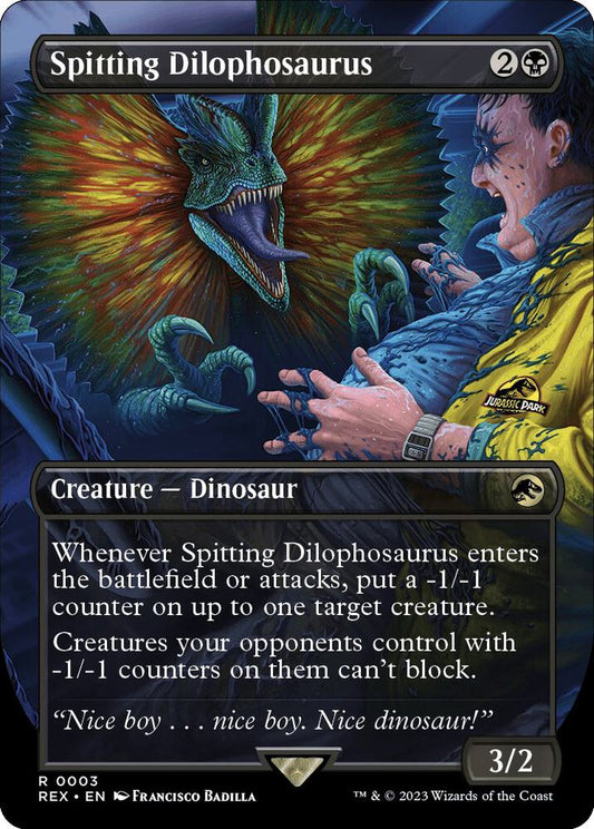 Spitting Dilophosaurus (Borderless) | Universes Beyond: Jurassic World Collection #3