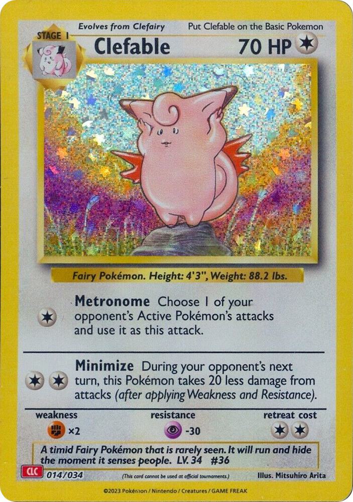 Clefable | Trading Card Game Classic #014/034