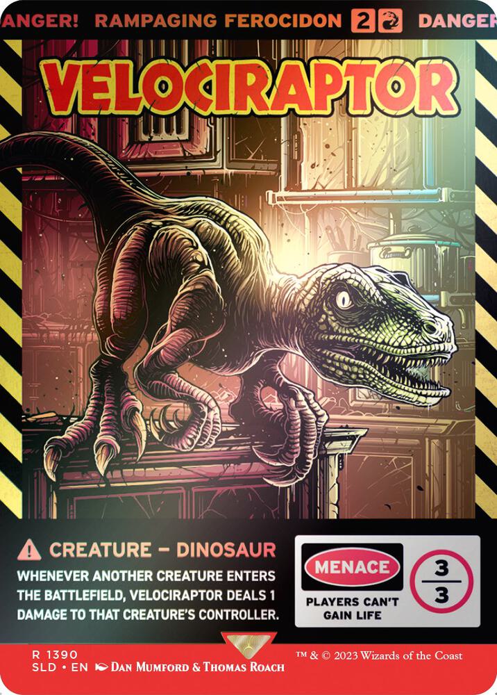 Velociraptor - Rampaging Ferocidon (Rainbow Foil) | Secret Lair Drop Series #1390