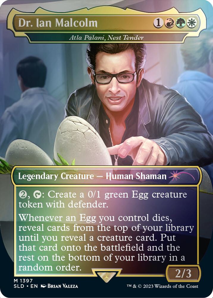 Dr. Ian Malcolm - Atla Palani, Nest Tender (Rainbow Foil) | Secret Lair Drop Series #1397